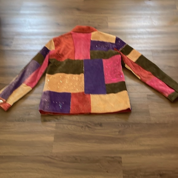 CHICO’S Leather Women Jacket Size L - Picture 2 of 2